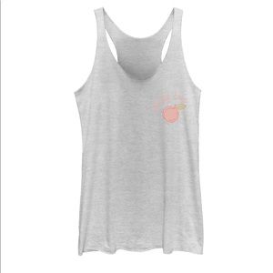 Peachy Keen - Graphic Flowy Racerback Tank - NWOT